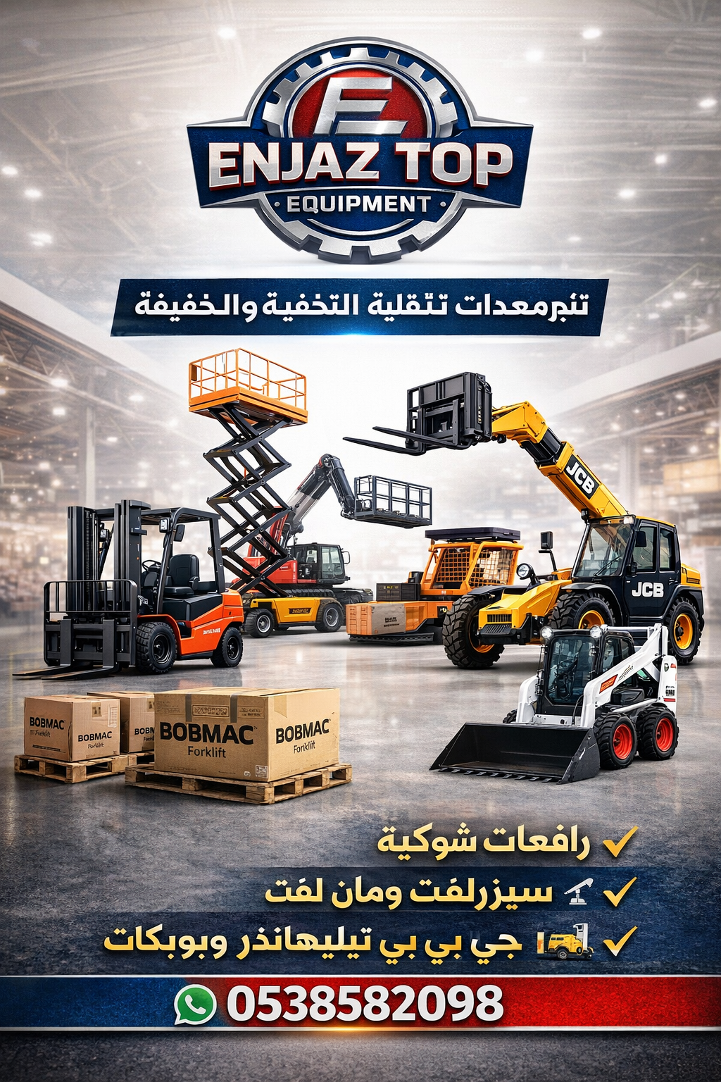 فوركلفت رافعات شوكيه للايجار سيزرلفت مان لفت جي سي