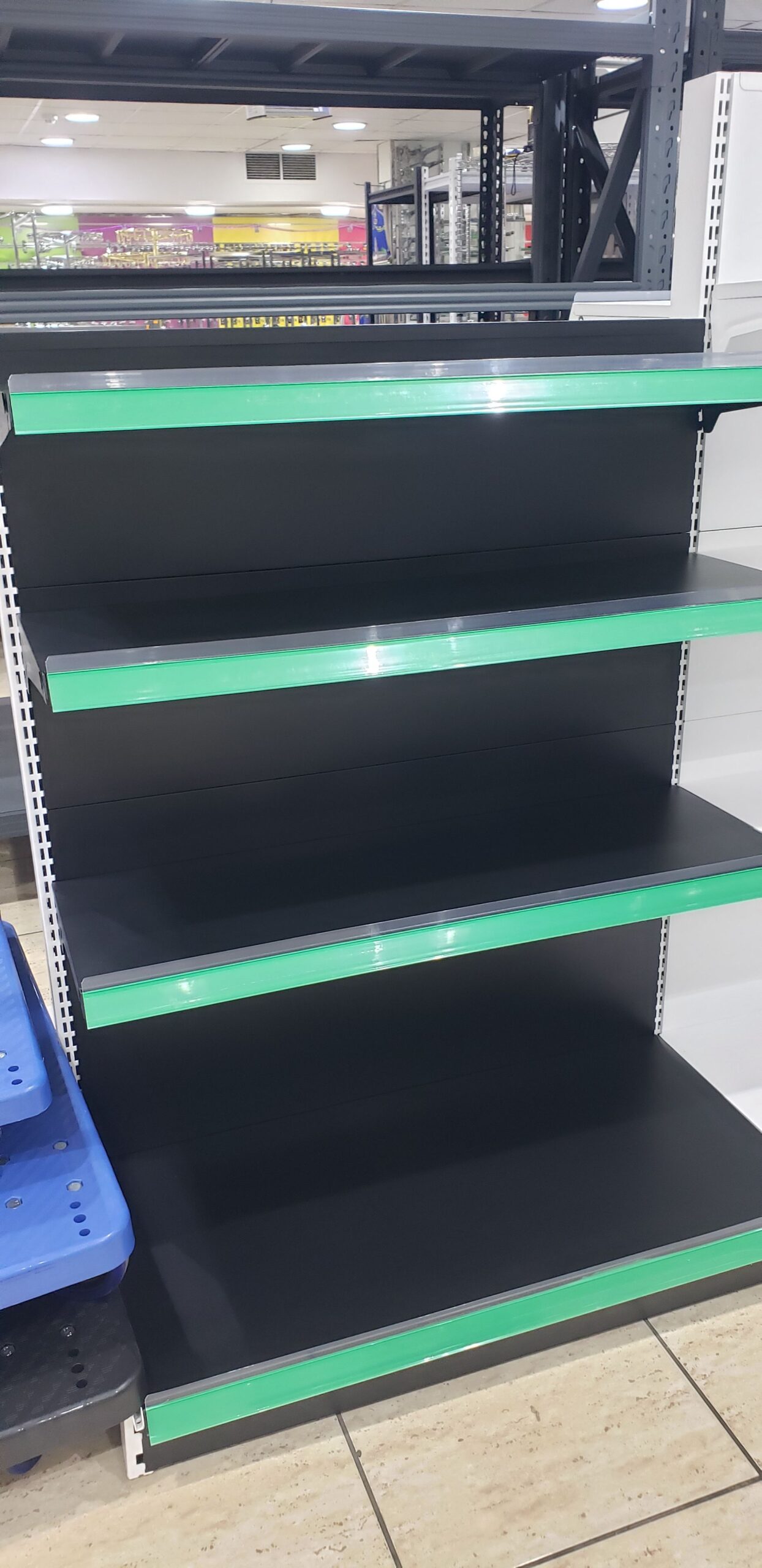 رفوف سوبر ماركت، رفوف تخزين مستودعات، وفقاً للمقاي