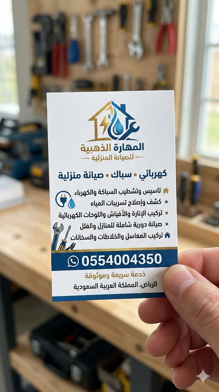 سباك كهربائي خدمات منزليه الملقا