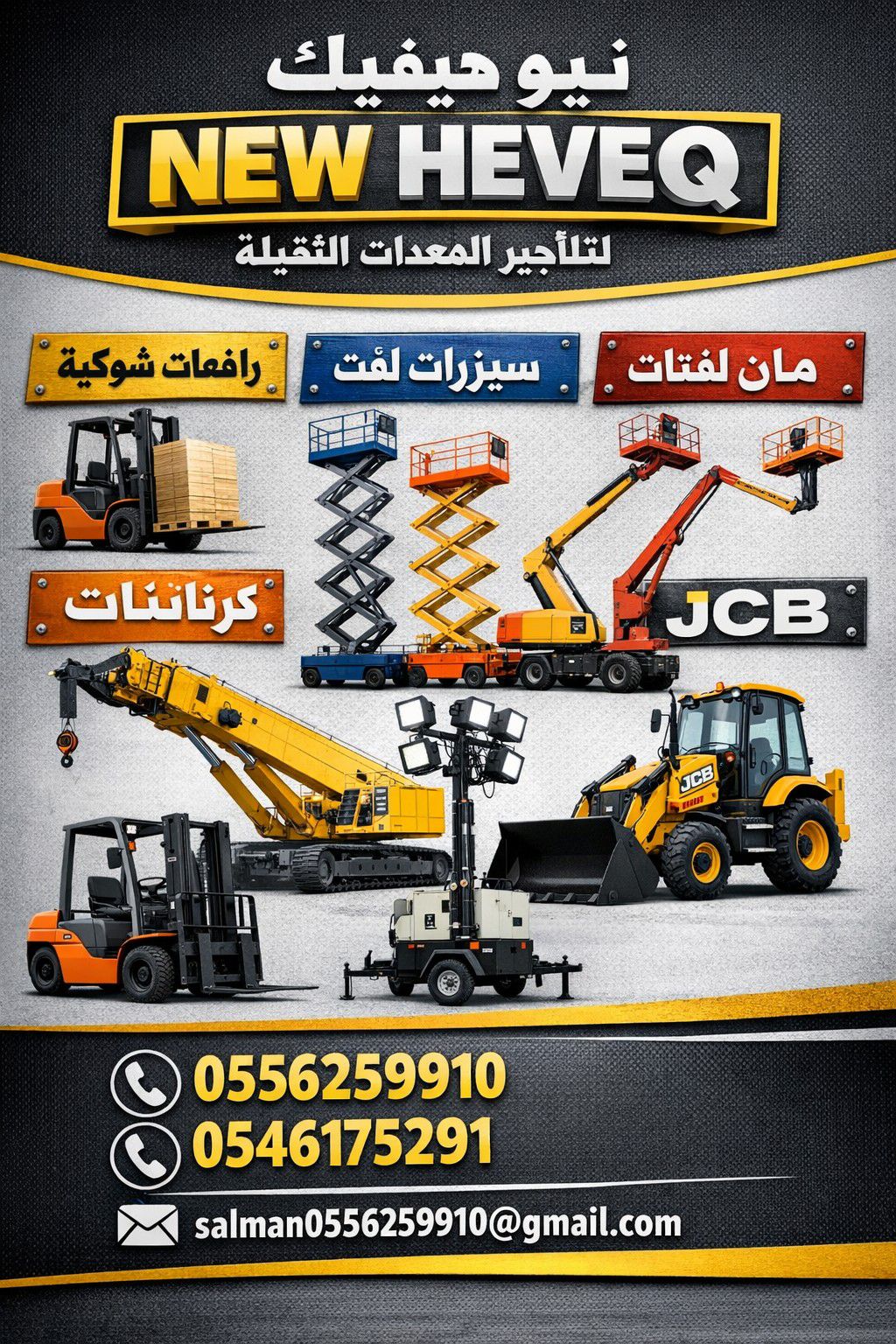 مان لفت سيزرلفت رافعه شوكية كرينات للايجار الدمام