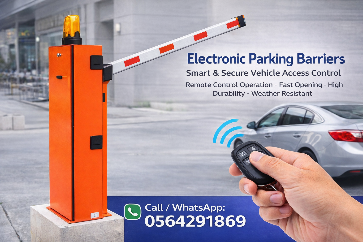 بوابة حاجز ذراع عمود مواقف سيارات الكترونية