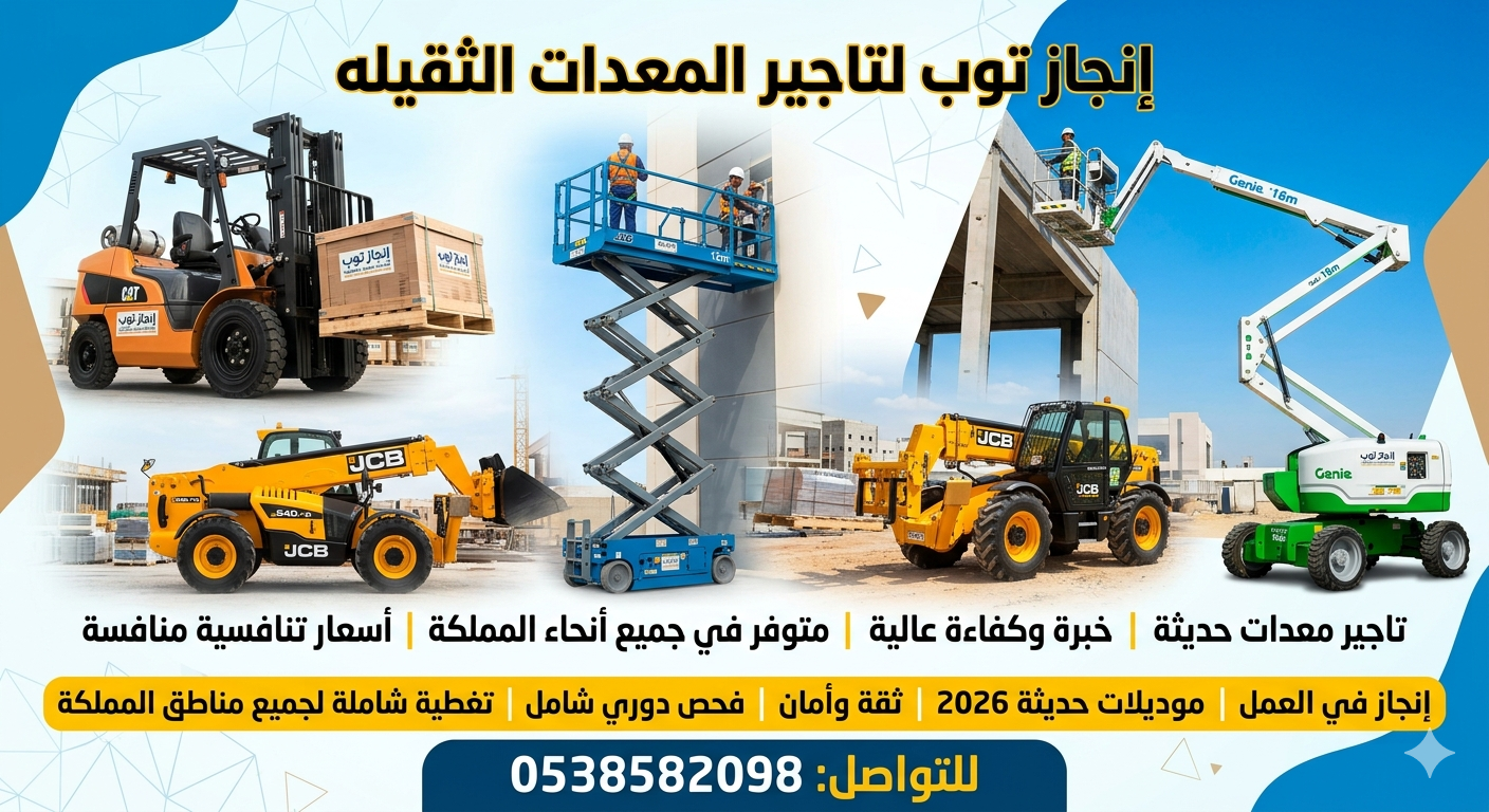 رافعات شوكيه للايجار في الرياض الدمام جده مان لفت