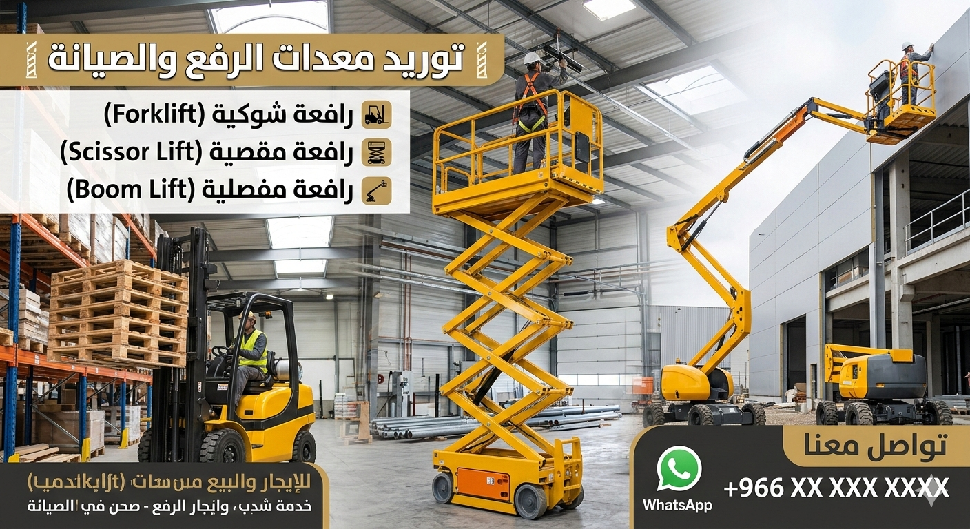 سيزرلفت مانلفت كهرباء ديزل مقصية للايجار رافعة شوك