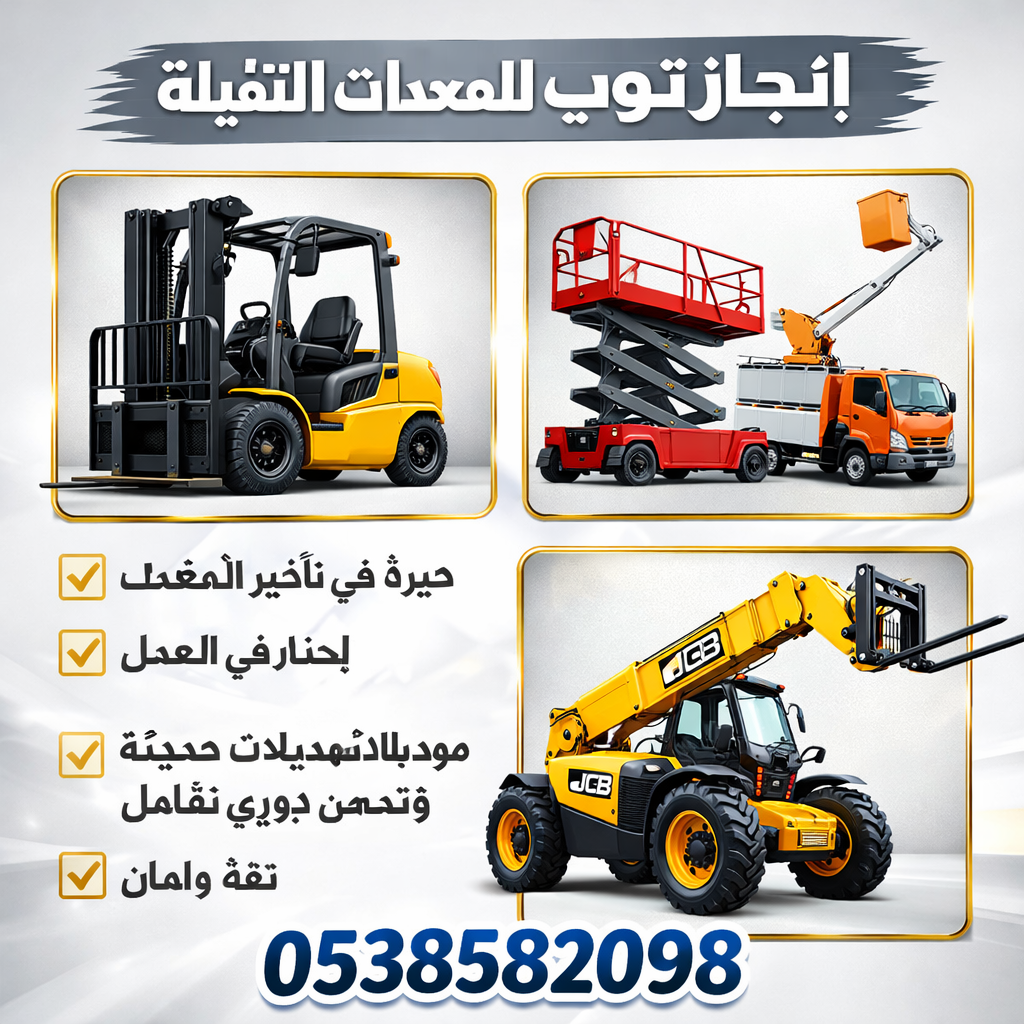 رافعات شوكيه سيزرلفت مان لفت جي سي بي تليهاند كرين