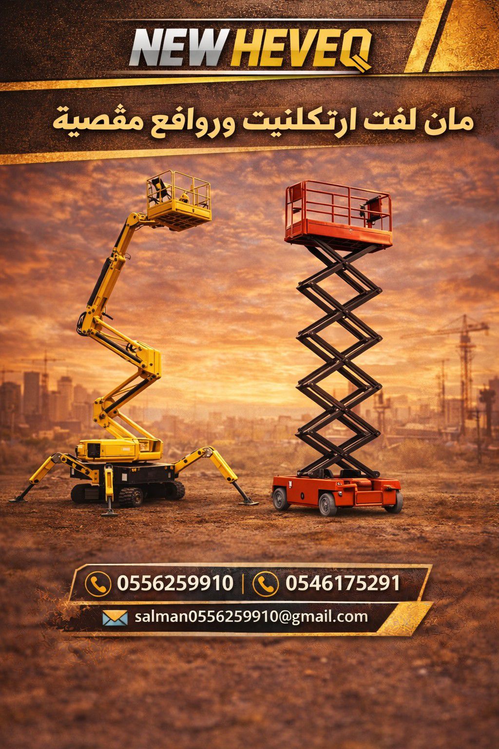 سيزرلفت للايجار المدينة رافعة مقصية للايجار 055625