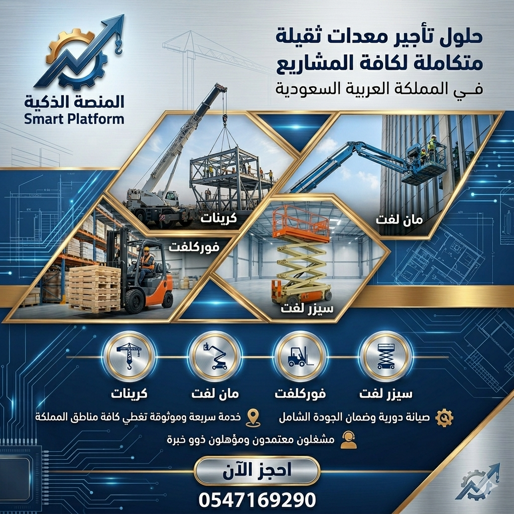 سيزر لفت للأيجار في جدة | 8متر 10متر 12متر 14متر 1