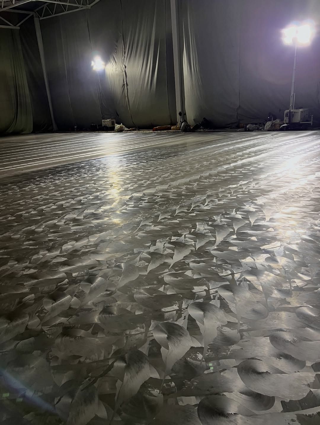 الخرسانة مطبوعة ملون صبة مروحة