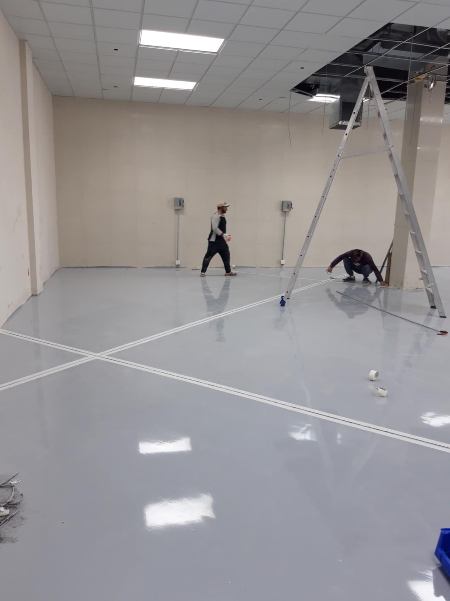 الخرسانة مطبوعة ملون صبة مروحة