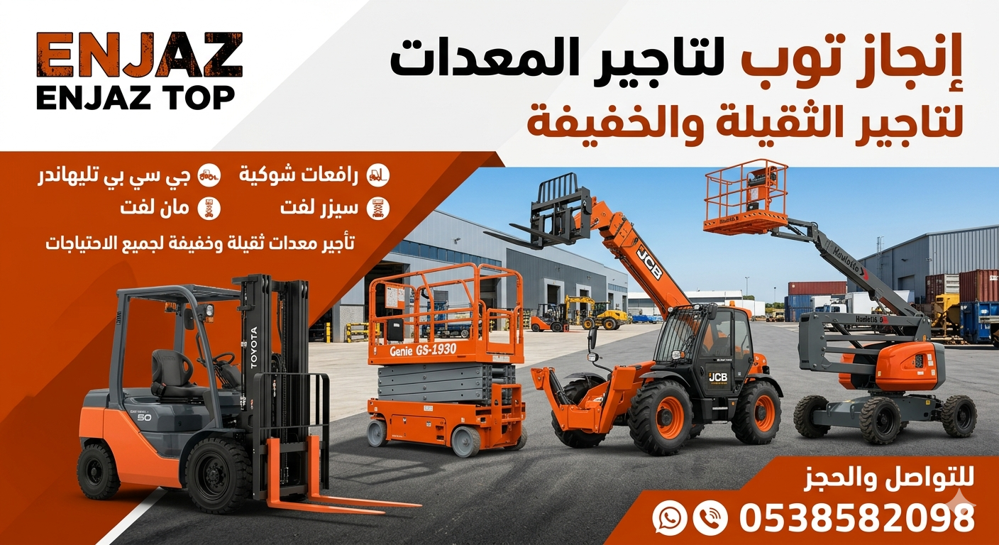 فوركلفت رافعات شوكيه فوركلفت للايجار سيزرلفت للايج