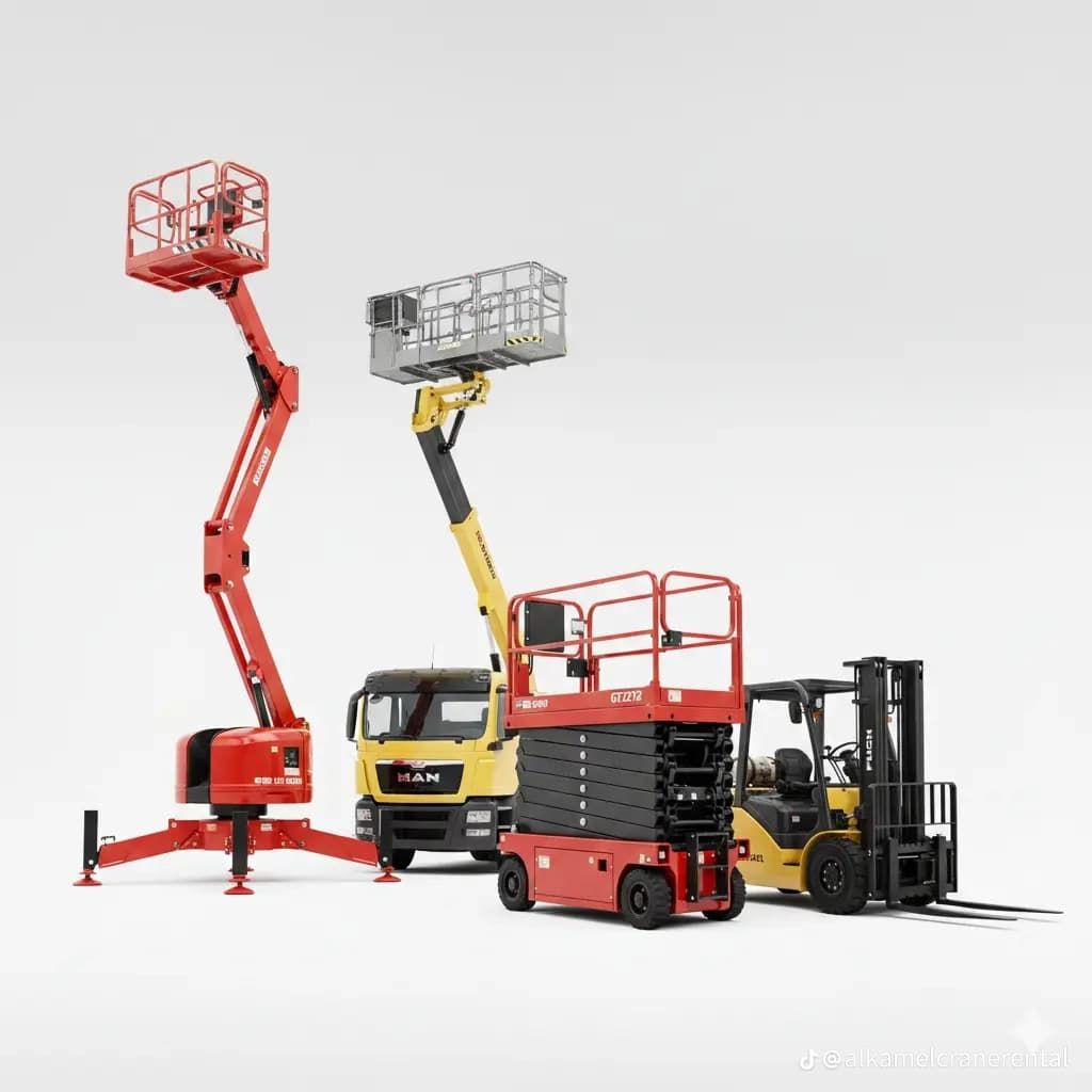 تأجير جميع المعدات سيزرلفت مانلفت رافعات شوكيه كري