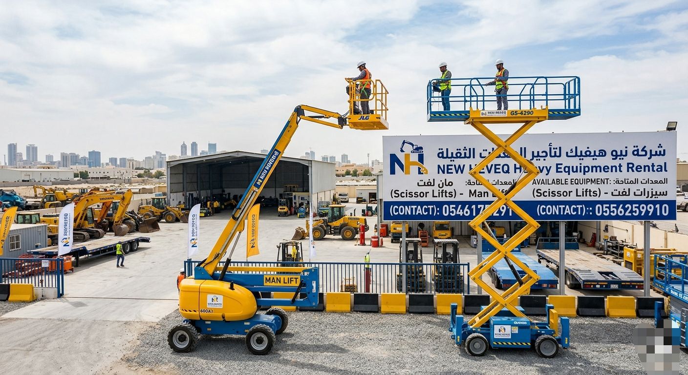 مان لفت سيزرلفت رافعه شوكية كرينات للايجار تبوك