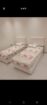 Bed and mattress and wardrobe