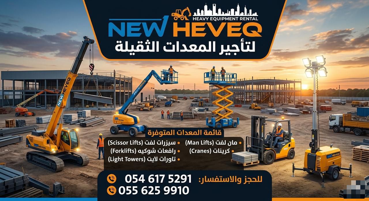 مان لفت سيزرلفت رافعه شوكية كرينات للايجار تبوك