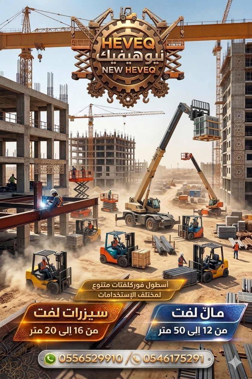 رافعة شوكية مان لفت سيزرلفت سقالات للايجار حائل