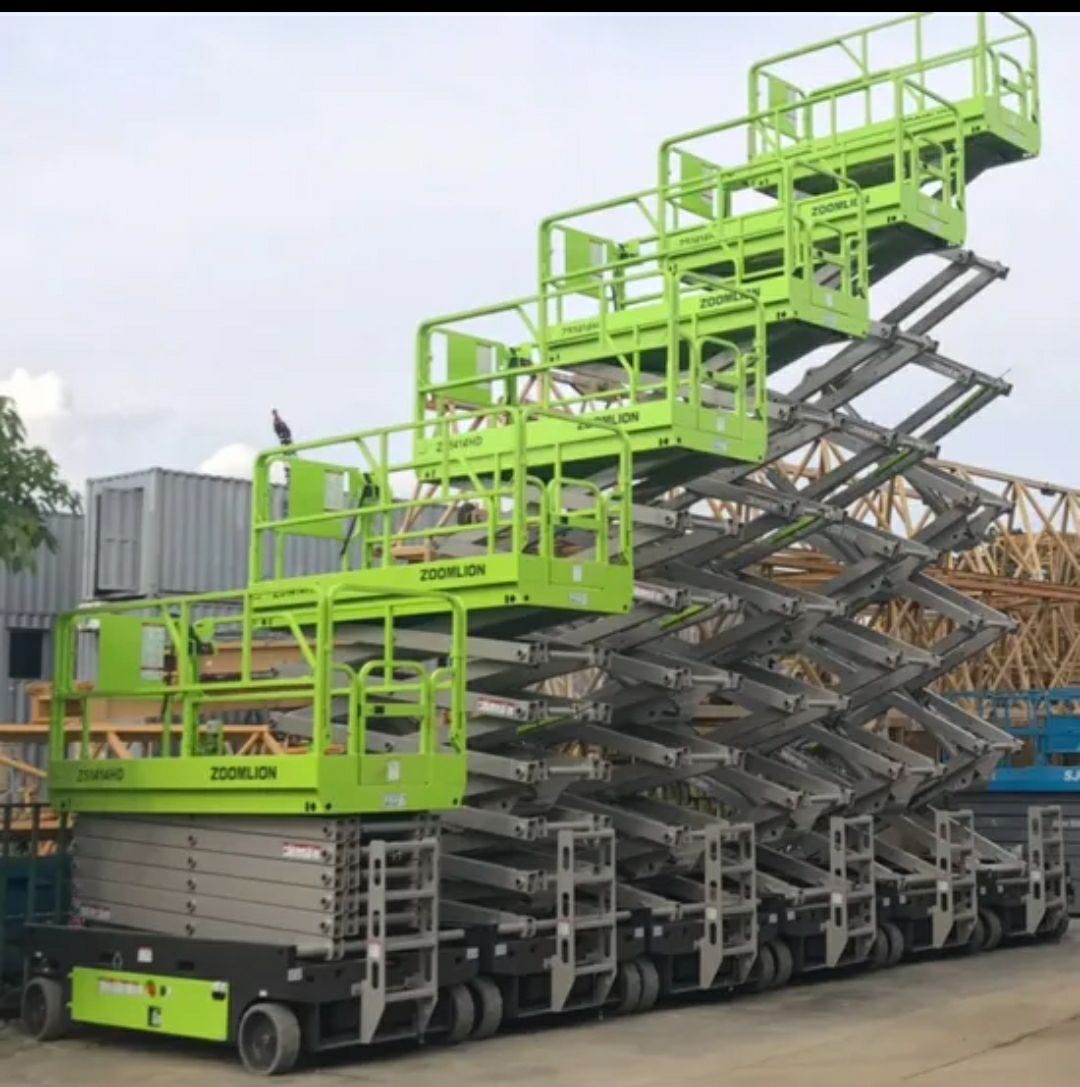 Scissor lifts for rent: 8m, 10m, 12m, 14m, 16m, 18