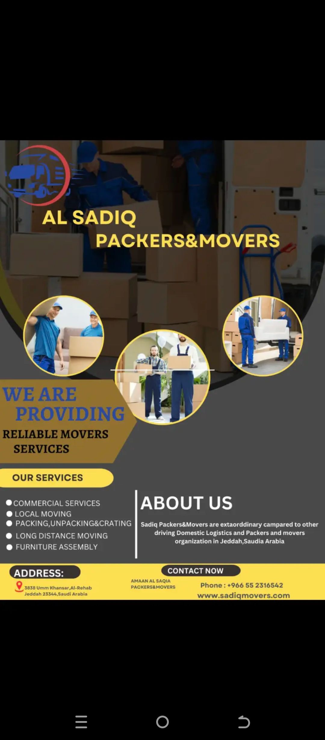 Al Sadiq packers and movers house furniture shifti