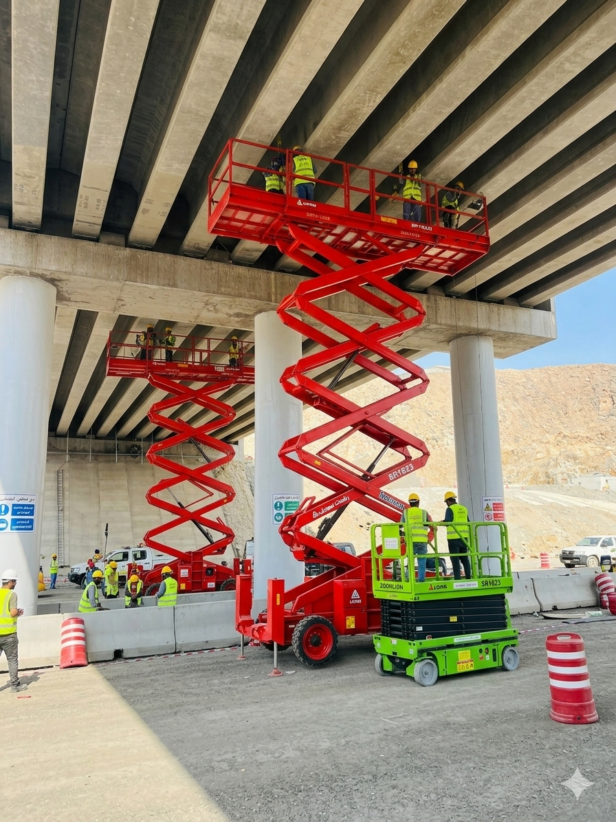 اللايجار سقالات كهربائيه رافعة مقصية سيزرلفت مانلف
