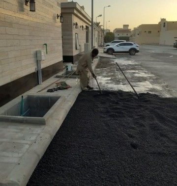 تخطيط شوارع وبركنج وأسهم أرشاديه وأعمال أسفلت #سفل