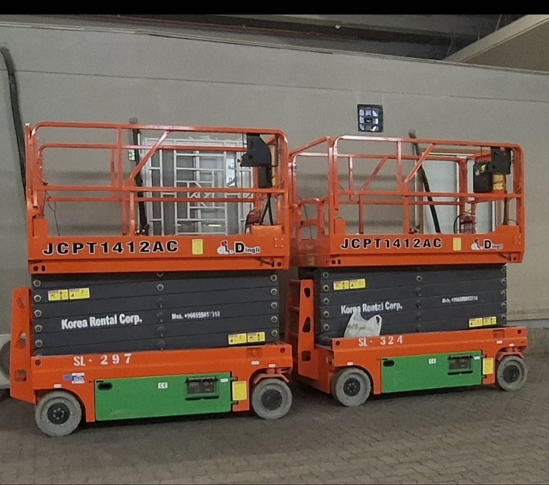 🚧 تأجير سيزر لفت ورفعات شوكية 🚧 Scissor Lift & For
