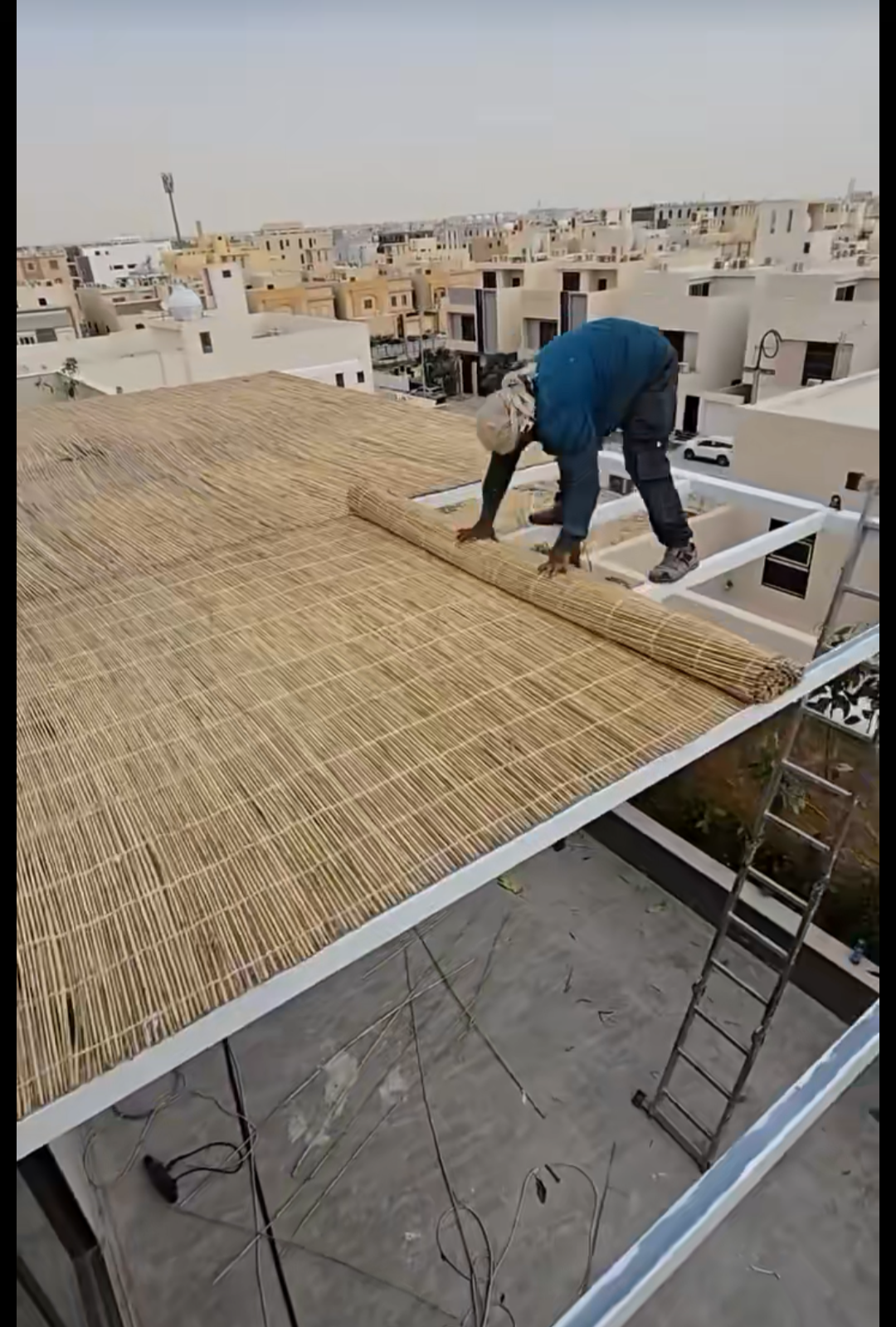 خيزران بامبو قش اندونيسي و قش افريقي مظلات سواتر