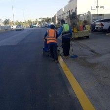 تخطيط شوارع وبركنج وأسهم أرشاديه وأعمال أسفلت #سفل